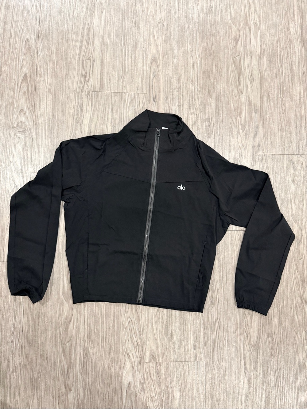 Alo Women Black Zip Front Jacket
